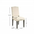 thumbnail image 5 of Noble House Brunello Beige Fabric Dining Chairs (Set of 2), 5 of 5