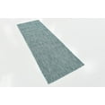 thumbnail image 4 of Unique Loom Outdoor Solid Collection Area Rug (2' x 8' Runner Aquamarine/Ivory), 4 of 11