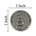 thumbnail image 6 of Gadsden Flag, Dont Thread on Me, Rattlesnake, Pewter, Hat, Lapel, Brooch, Pin, Pins, Jewelry, Made in USA, Over 30 Patriotic Designs Available. Creative Pewter Designs. A072, 6 of 7