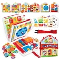 thumbnail image 1 of Activity Busy Book Coogam para niños pequeños Felt Montessori de 3 a 5 años, 1 of 8