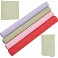 thumbnail image 1 of Tela de lino para encuadernación de libros, 4 colores, 51 x 11,8 pulgadas, para encuadernación de libros A4-A8, con respaldo de papel, color rojo, rosa, verde y morado., 1 of 6