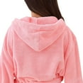 thumbnail image 2 of Plush Robes for Women 2024 Long Hooded Bathrobe Fuzzy Soft Warm Nightgown Lounge Sleepwear Spa Robe with Pockets, 2 of 4
