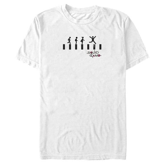 Men's Squid Game Stick Figures Graphic Tee White X Large