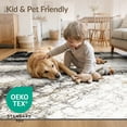 thumbnail image 4 of ODIKA Gradient Flow Diagonal Movement Veined Fuzzy Smalltan Foldable Easy Care for King Size Bedroom, Master Suite, Under Bed, 4 of 7