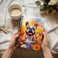 thumbnail image 3 of Welcome Spring Summer French Bulldog Portrait Flower Blue Sky Spiral Bound Journal Dog Lover Gifts 5x7in Spiral Notebook - 12001, 3 of 5