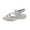 White, variant on Women's Slide Sandals Comfortable Arch Support Casual Walking Sandals Adjustable Straps Slip On Low Wedge Flat Sandals White 8.5