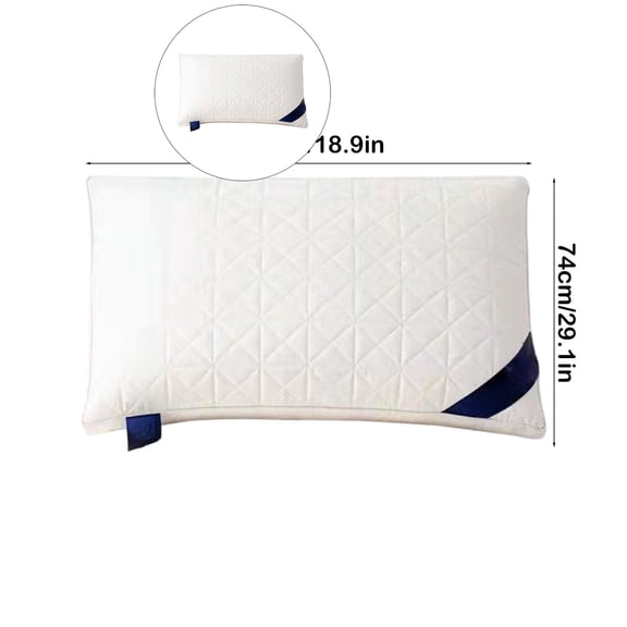 Yoloke Cotton Bed Pillow for All Sleep Positions - Ergonomic Neck Support, Standard Size, Soft & Breathable, Ideal for Back, Side, and Stomach Sleepers