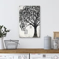 thumbnail image 4 of wall26 Canvas Print Wall Art Black &amp; White Tree on Rustic Background with Bird Cages Nature Plants Digital Art Modern Art Rustic Dramatic Dark Duotone for Living Room, Bedroom, Office - 12"x, 4 of 7
