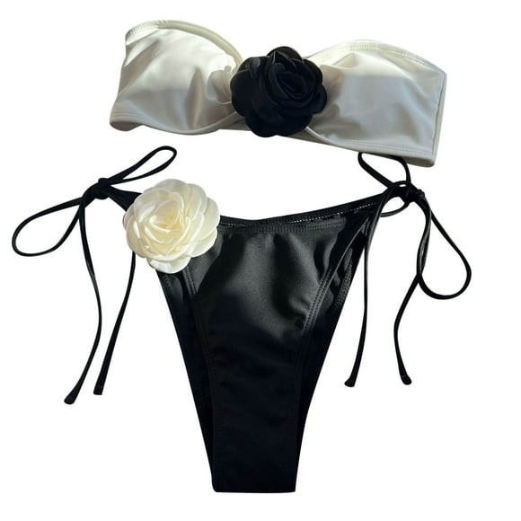 JAKANYQ Women Bikini Set Lace Up Backless 2PCS Beach Wear Hot Sexy Swimwears Tankinis Set Lovely Hawaii Summer Tropical Brazilian Beachwear