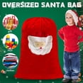 thumbnail image 5 of Large Christmas Santa Gift Bags 37" x 24" Santa Sack with Drawstring Santa Claus Bag Christmas Gift Presents Bags for Santa Costume Holiday Party Supplies Gift Wrap, 5 of 6