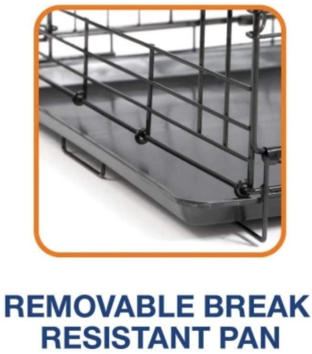 Two Door Wire Dog Crate with 5-Point Lock, 24 Inch for 15-30 lbs Pets,  & Collapsible