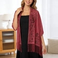 thumbnail image 4 of Timeless Lace Shawl Wrap for Elegant Occasions | Versatile Evening Accessory for Bridesmaids and Guests, 4 of 5