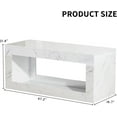 thumbnail image 3 of ChVans 47.2" LED Coffee Table with Open Storage, Modern White Coffee Table with 16 Colors LED Lights, Rectangle Center End Table with Marbling Print for Living Room Bedroom, 3 of 10