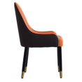 thumbnail image 5 of Magic Home Set of 2 Modern PU Leather Dining Chairs Orange&Coffee, 5 of 5