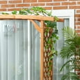thumbnail image 6 of Outsunny Patio Arbor Garden Bench 3 Person for Vines, Brown, 6 of 9