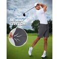 thumbnail image 3 of PULI Men's Golf Shorts 7" Inseam Stretch Lightweight Hybrid Performance Shorts with Secure Zip Pockets for Golf, Travel and Casual Wear, 3 of 6