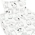 thumbnail image 5 of J-pinno Cat Kitty Cute Cozy Fun 3 Pcs Twin Sheet Set for Kids Boys Girls Children 100% Cotton Flat Sheet + Fitted Sheet + Pillowcase Bedding Set, 5 of 5