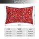 thumbnail image 2 of Balery Red Paisley Floral Funda de Cojín Estampada, Regalos para Mujeres, Regalos de Amor para Ella, Regalos para Novia o Esposa, Funda de Almohada-16"x24", 2 of 6