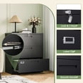 thumbnail image 5 of STANI Lateral File Cabinet with Lock, 3 Drawer Metal Lockable Filing Cabinet for Hanging Files Letter/Legal/F4/A4 Size, Assembly Required - Black, 5 of 11