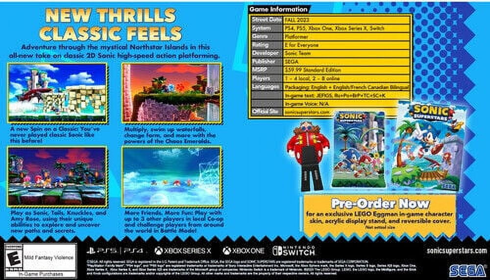[New Video Game] Sonic Superstars for Nintendo Switch