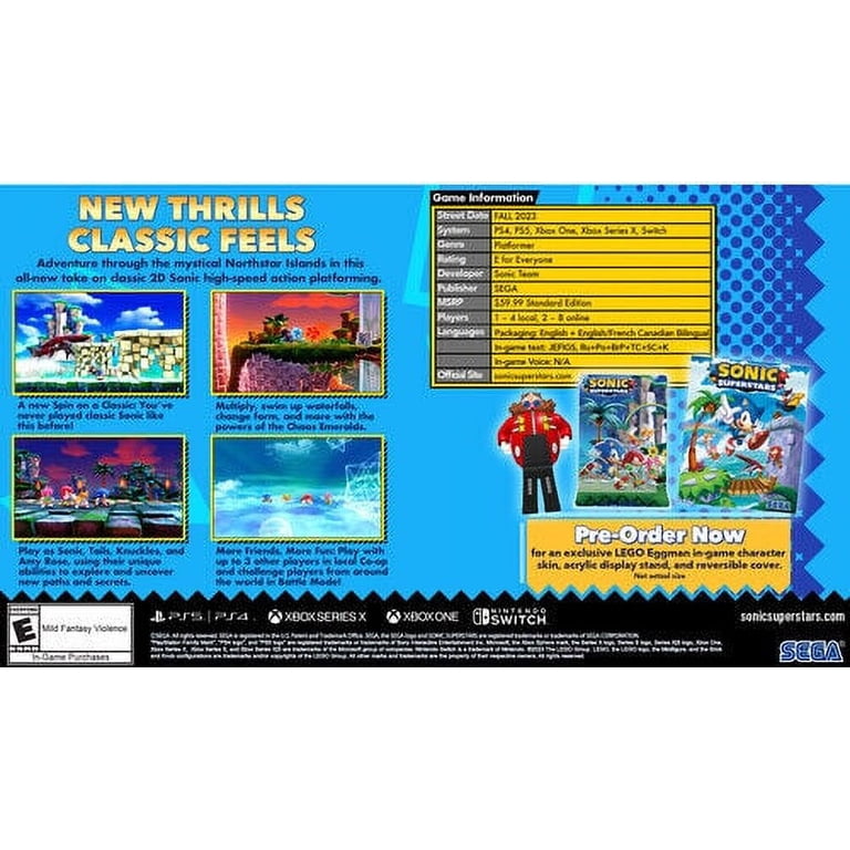 New Video Game] Sonic Superstars for Nintendo Switch - Walmart.com