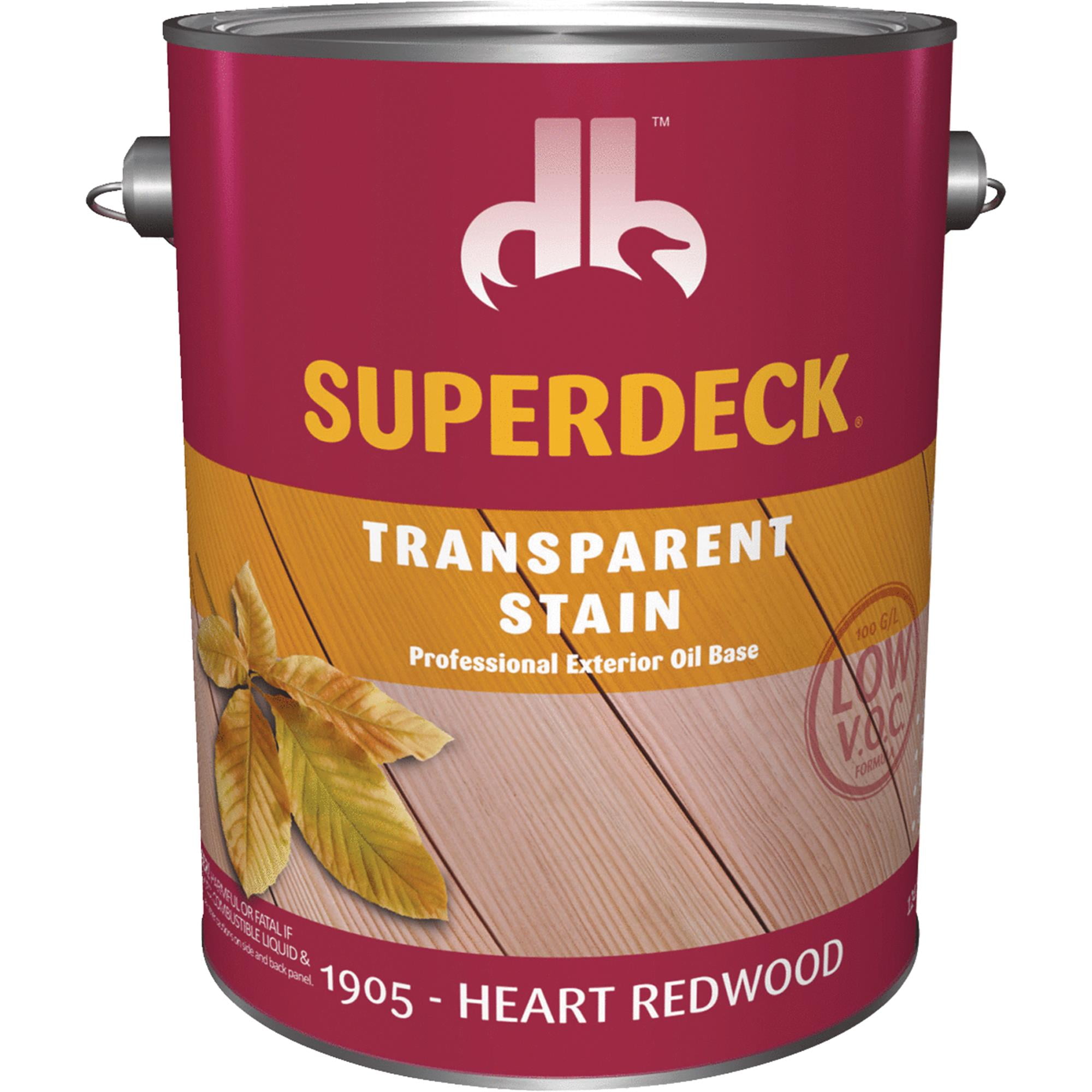 Superdeck  Transparent  Heart Redwood  Oil-Based  Wood Stain  1 gal. - Case Of: 4;