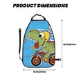thumbnail image 2 of Gaeub Dinosaur Riding a Motorcycle Print Anti-Kick Storage Mat for Car Seats 2 Pcs, Car Kick Mats with 3 Pocket Protector, Essential Car Seat Protector for Child Car Seat,Car Seat Protector, 2 of 8