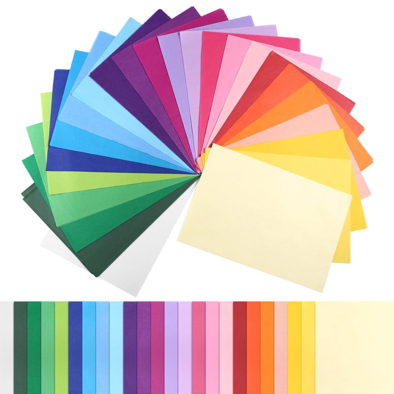 Naler 240 Sheets Tissue Paper 24 Color Craft Paper Wrapping Paper Crafts Colorful Paper for Wedding Birthday Gift Wrap Christmas Holiday Decoration (29 x 20 cm)