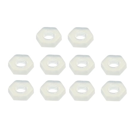 hex nut metric nylon m2 thread hexagon nuts white 10pcs walmart com