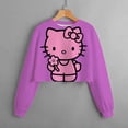 thumbnail image 4 of Nouveau Chandail Court à Capuchon Imprimé pour Filles Hello Kitty d'Automne et d'Hiver, Décontracté, Dessin Animé, Vêtements pour Enfants, Haut Confortable HOEMLIN, 4 of 7