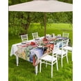 thumbnail image 4 of Fsddascl Colorful Spring Floral Outdoor Tablecloth - 52x70 Inch Rectangle Dining Table Cover, Summer Flowers Botanical Waterproof Outdoor Table Cloth with Umbrella Hole & Zipper for Picnic/Patio, 4 of 7