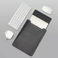 thumbnail image 1 of 13 14 15 inch Laptop Sleeve Case Ultra Thin PU Leather Ultrabook Cover Shockproof Notebook Bag Protective Pouch Black-13.3-14 inch, 1 of 6