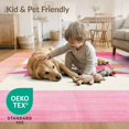 thumbnail image 4 of ODIKA 8'x10' Washable Area Rug Mid Century Pixel Grid Retro Stepped Frame Motif Atomic Geometric for Living Room, Under Sectional, Family , Durable, Non-Slip, 4 of 7