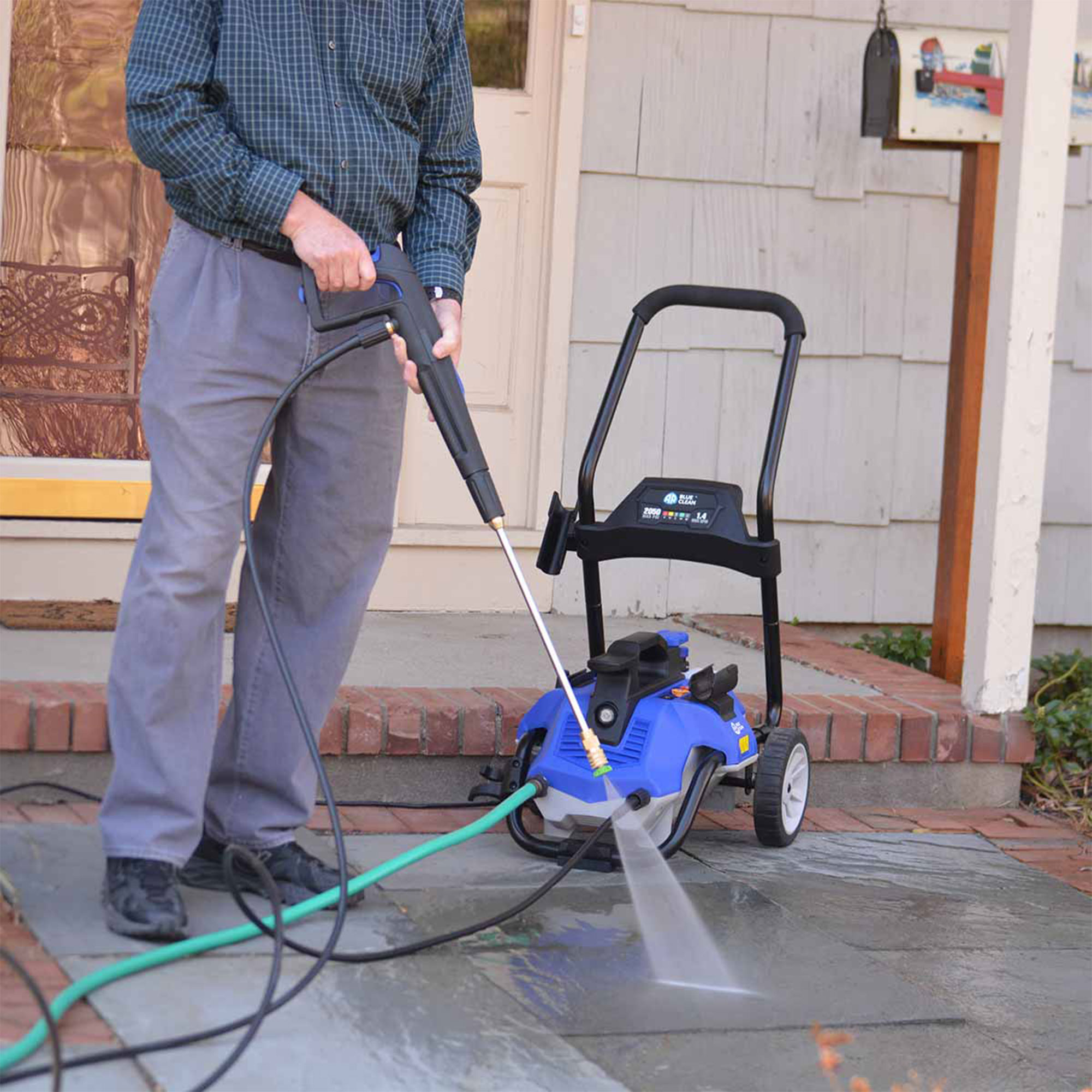 AR Blue Clean AR2N1 2 in 1 2,050 PSI 120 Volt Electric Pressure Washer, Blue - image 3 of 4