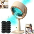 thumbnail image 1 of Desktop Mini Range Hood Portable Adsorbed Design Strong Suction Removes Cooking Fumes Odor Steam Kitchen Exhaust Fan Ductless for Small Kitchen Dorm RV Indoor BBQ Hot Pot Countertop Cooking, 1 of 9