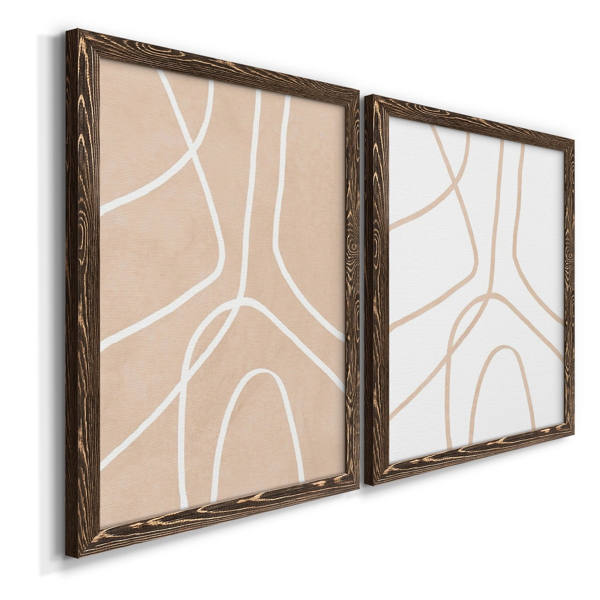 Clean Contour III - Premium Framed Canvas 2 Piece Set - Ready to Hang