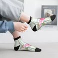 thumbnail image 2 of Pofeuu Vintage Wood with Floral Print 30cm Socks, Adult Running Hiking Socks for Youth and Adult, 2 of 7