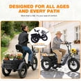 thumbnail image 3 of Meghna 20 inch Electric Tricycle 48V Max Speed 15 MPH Foldable 7 Speed Large Capacity Max Load 275 lbs Black, 3 of 10