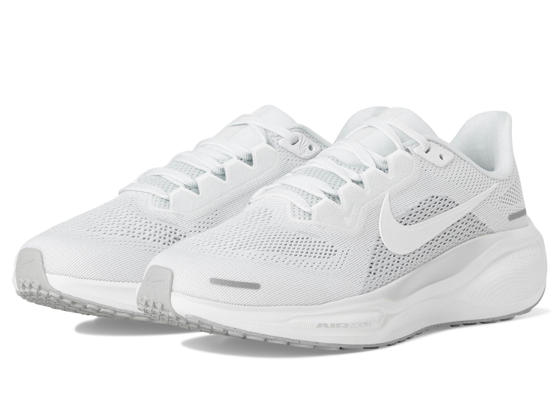 Nike Women's Pegasus 41 White/White/Pure Platinum/Metallic Silver 8 Medium