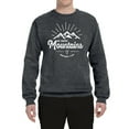 thumbnail image 2 of Matthew 17:20 He Moves Mountains | Mens Christian Crewneck Graphic Sweatshirt, Charcoal, 2XL, 2 of 3