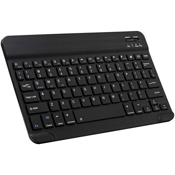shiyou-Ultra-Slim Bluetooth Keyboard Portable Mini Wireless Keyboard Rechargeable for Apple iPad iPhone Samsung Tablet Phone Smartphone iOS Android Windows (10 inch Black)