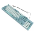 thumbnail image 1 of Wired Backlit USB Keyboard, Large Print Metal Panel Wired Gaming Keyboard with Splash Proof Design, Ergonomic Large Character Keyboard for Computer Laptop, 1 of 7