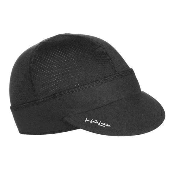 Halo Headbands Black Cycling Skull Cap with Visor