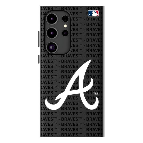 Keyscaper Atlanta Braves Text Backdrop Galaxy Magnetic Bump Case