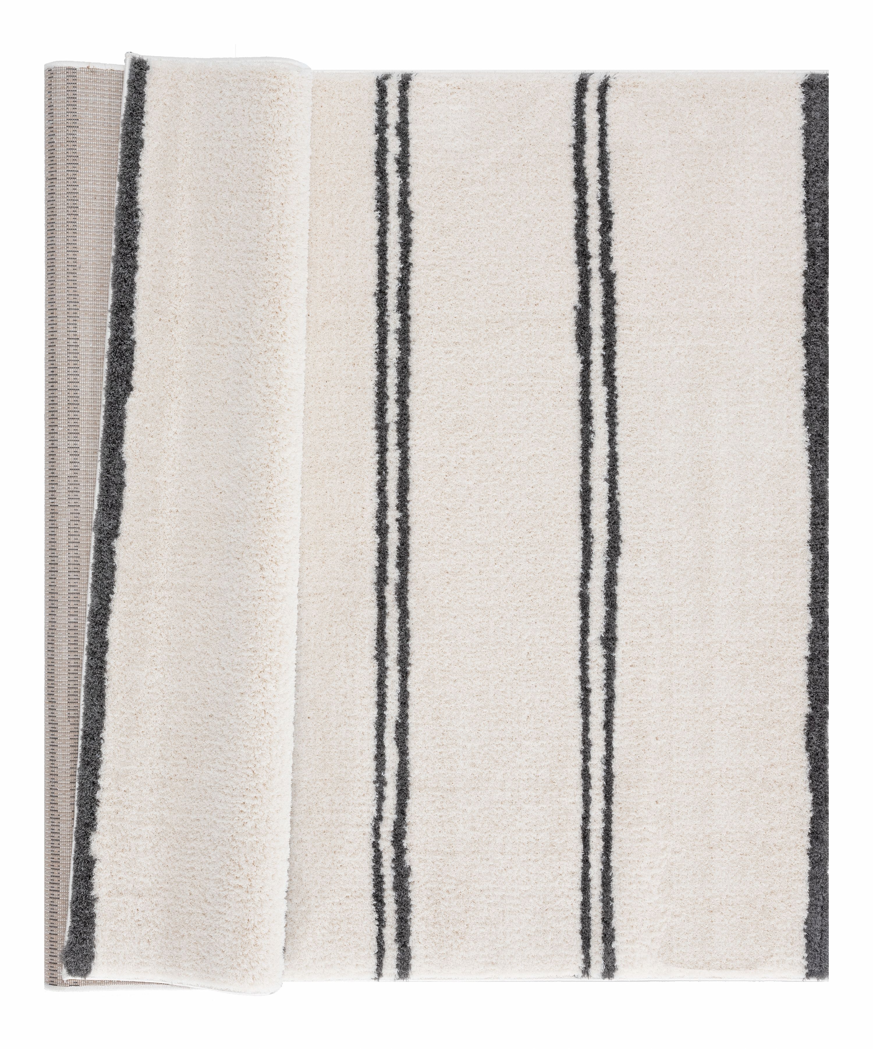 United Weavers Celestial Gadreel Contemporary Stripe Round Area Rug, White, 7'10" x 7'10"