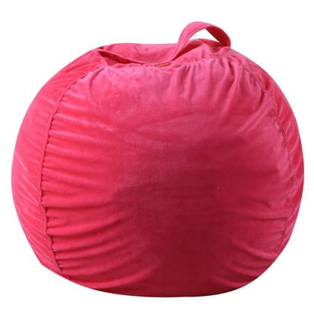Mosunx Kids Stuffed Animal Plush Toy Storage Bean Bag Soft Pouch Stripe Fabric (Best Deals On Bean Bags)