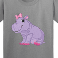 thumbnail image 4 of Inktastic Cute Purple Hippo Youth T-Shirt, 4 of 5