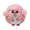 Ty Beanie Ballz Lovey Plush Pink Poodle, Regular