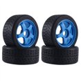 thumbnail image 1 of 4 piezas de 5 radios 100X42Mm Neumáticos Rueda hexagonal de 17Mm para Arrma 1/7 Infraction Felony Limitless RC Car Upgrade Parts, Azul, 1 of 5
