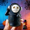 thumbnail image 4 of LmnLft Halloween Ghost Figurines Set, Mini Plastic Skeleton Statues with Stitch Mouth Holding Accessories for Desk Decor and Party Displays, 4 of 6